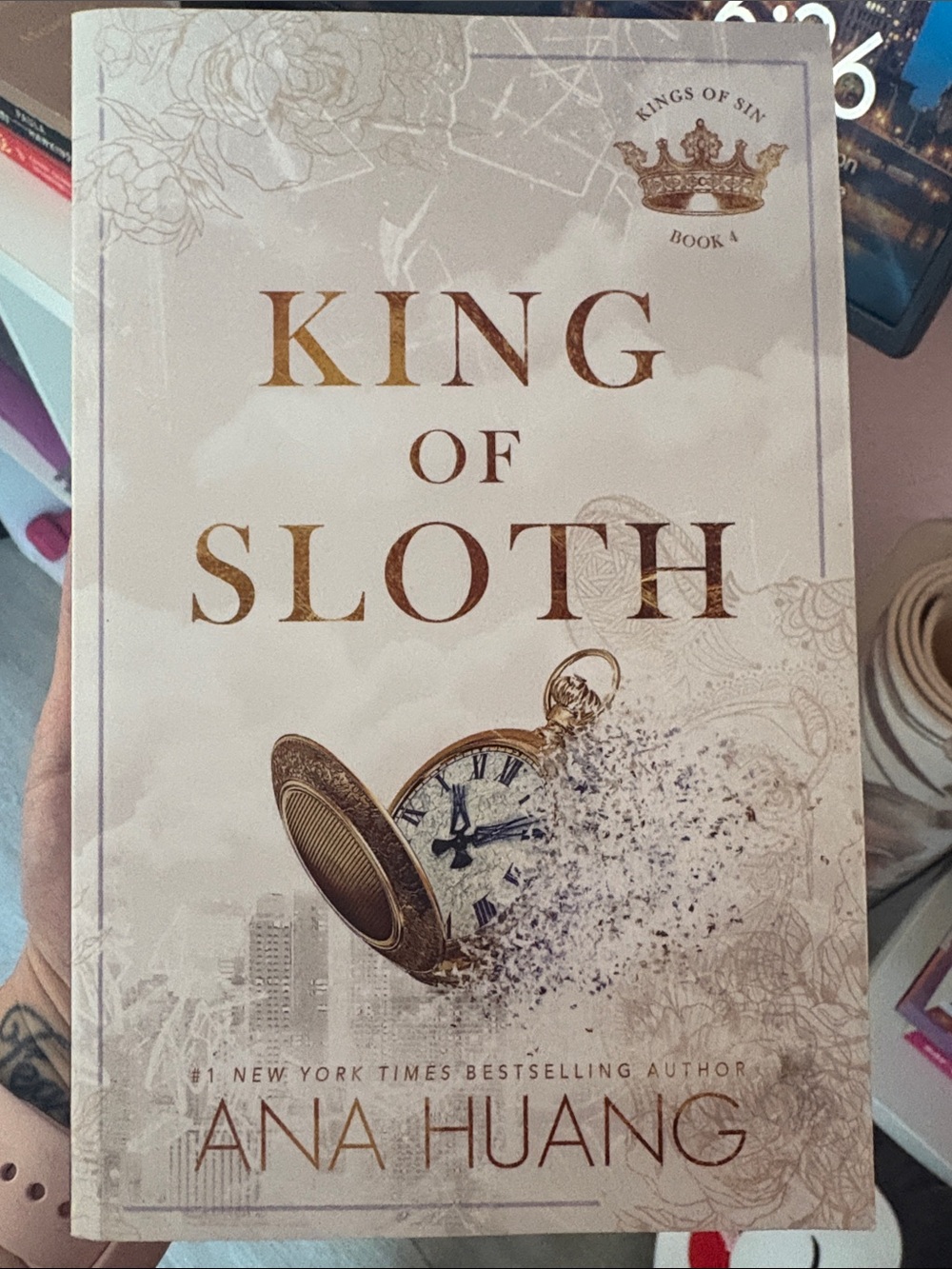 King of Sloth by Ana Huang - Gold & Cream Paperback